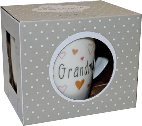 OM Print Hub Grandma Coffee Tea Mug Gift from Grandchildren, Grandson, Granddaughter, Birthday Gift, Christmas, Mother’s Day New Bone China 12oz (Grandma) — view 4