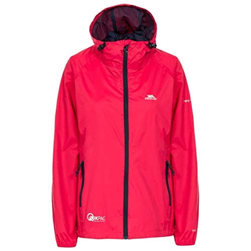 Trespass Womens Waterproof Packaway Jacket Qikpac Raspberry in Size - 14 — view 3