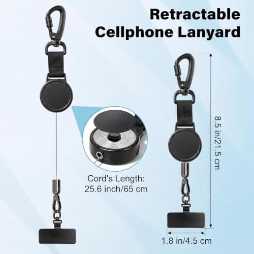 KEPEAK 360° Rotating Anti-Theft Phone Holder, Black — view 2