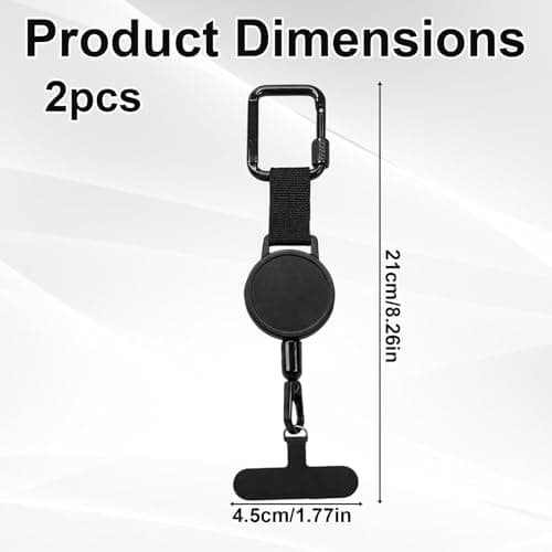 YcsRnn Holdmate Phone Holder, Retractable Phone Tether, Anti Theft Phone Lanyard, Phone Retractable Lanyard, Outdoor Anti-Theft Retractable, Tether for Hiking Cycling Travel — view 2