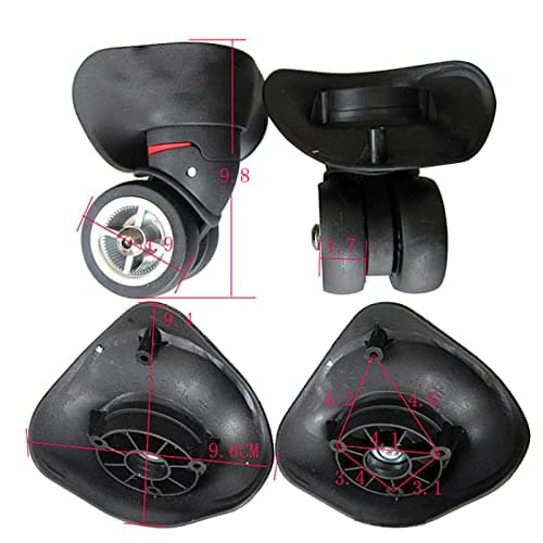 Colcolo A08 Luggage Wheel Replacement, Universal Wear Resistant Swivel Casters Suitcase Wheels for Luggage Box Trolley Case Parts Accessories Repair, Small — view 3