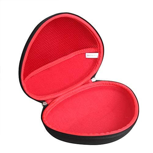 Hermitshell Hard Travel Case for DOQAUS Bluetooth Headphones Over Ear(Only case) (Black+Inner red) — view 3