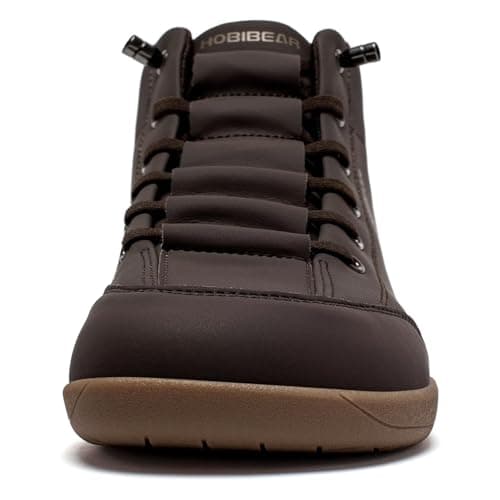HOBIBEAR Barefoot Minimalist Shoes Womens Mens Zero Drop Wide Toe Box Waterproof Outdoor Hiking Walking Comfortable Trail Running Sneaker Dark Brown — view 2