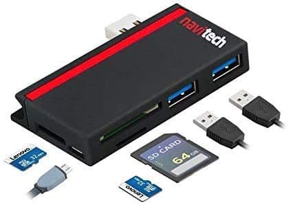 Navitech 2 in 1 Laptop/Tablet USB 3.0/2.0 HUB Adapter/Micro USB Input with SD/Micro SD Card Reader Compatible With The Lenovo Ducati 5 limited edition 14? laptop