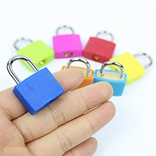 Lansonee 4 Pcs Suitcase Locks with Keys, Small Padlocks Luggage Locks Padlocks with Outdoor Travel Luggage Suitcase Baggage School Gym Lockers Laptop Bag — view 4
