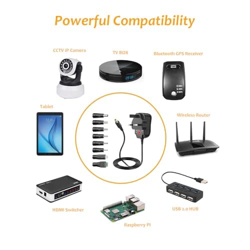 Zolt 12W Universal Power Adapter 3V 4.5V 5V 6V 7.5V 9V 12V with 8 Tips — view 5
