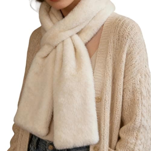 Short Scarf Pull Through Neck Wrap with Zipper Pocket — view 6