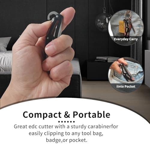 XUDIY 2 Pcs Pocket Knife, 2.36" Survival Stainless Steel Folding Knives UK Legal Grey Finish, Stylish High Performance, Non Locking EDC Blade, Portable for Camping Hiking Backpacking — view 5