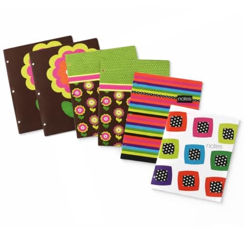 Pretty Folders with Pockets - 6 Pk Kawaii Folders Cute Plastic Poly Girls