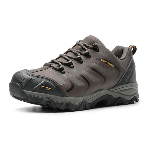 NORTIV 8 Men's Low Top Waterproof Hiking Shoes,Brown/Black/Tan,8.5