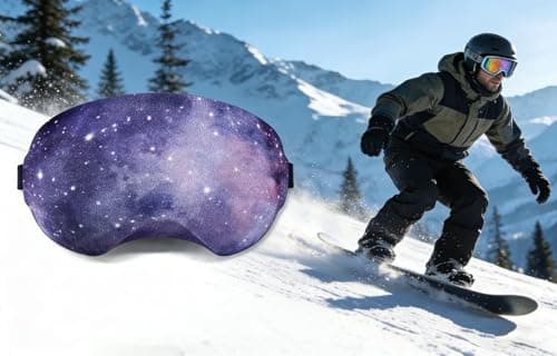 AMMKRO Ski Snowboard Goggle Cover Sleeve Protective Protectors Lens Scratch Dust Protection for Travel Storage Accessories (Purple) — view 6