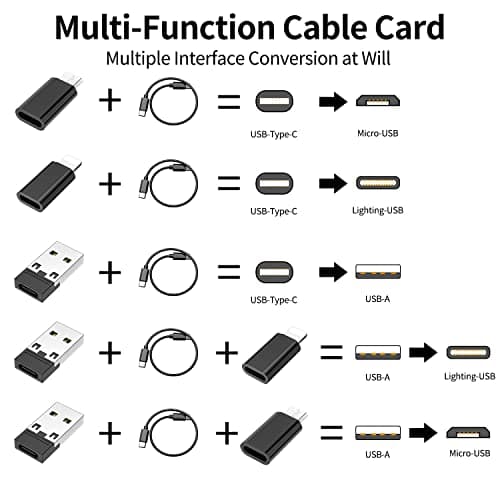 sicotool Travel Charging Cable Set Compact,Multiway Charging Adapter Kit, Travel Usb Slots,60W Charging Adapter Kit, Type C Cable And Lightening/Usb A/Mirco Adapter for iPhone Galaxy iPad and More — view 4