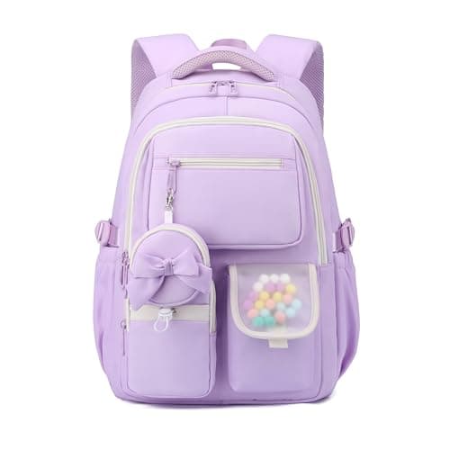 VIDOSCLA Princess Girls Backpack for School Kawaii Kids School Bag Bowknot Backpack for Girls