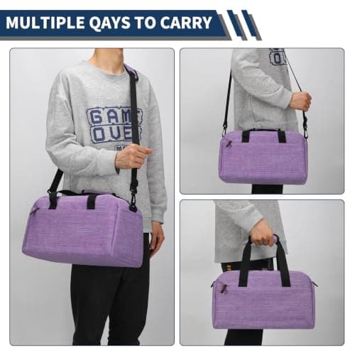LONALIA 14L Small Gym Bag, Wet Pocket, 14 inch, Purple(Textured) — view 6