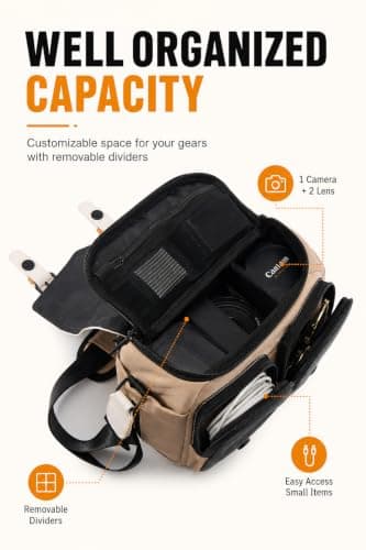Cwatcun Camera Shoulder Bag, Waterproof Camera Sling Case for Photographers — view 4