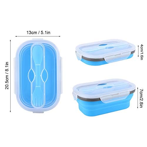 Rengue Silicone Folding Lunch Box 800ml, Food Container for Microwave and — view 2