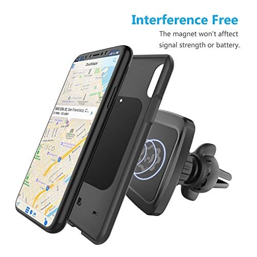 Magnetic Phone Car Mount, WixGear Universal Twist-Lock Air Vent Magnetic Car Phone Mount Holder, Phone Holder for Car Compatible with Cell Phones with Swift-Snap — view 6