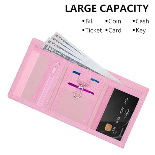 Aucuu Kids Wallet, Cartoon Waterproof Wallet, Trifold Wallets with Card Slots Lanyard, Travel Document Wallets for Teenagers Boys Girls for School, Travel, Birthday Gifts (Butterfly) — view 4