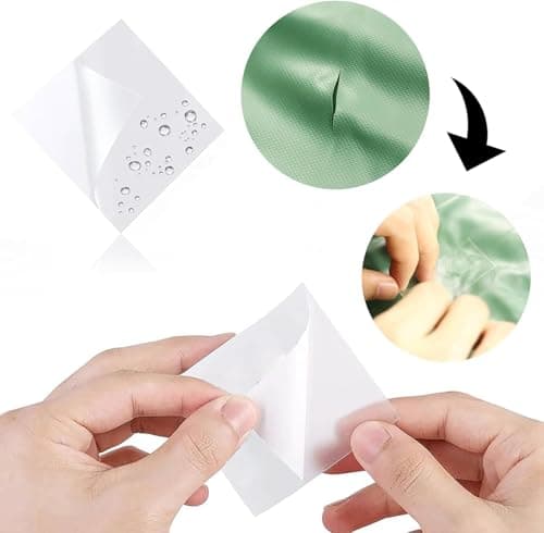 JFGDVW 6 PCS Inflatable Patch Repair Kit, Self Adhesive Waterproof Puncture Repair Patches, Pool Repair Patch, for Inflatable Pool, Swimming Ring(Transparent) — view 5