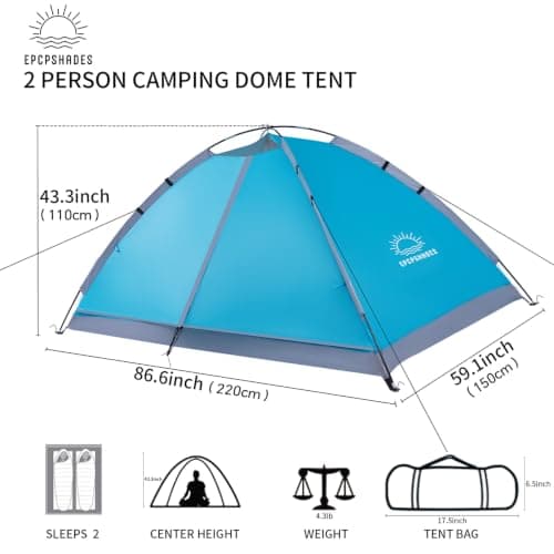 EPCPSHADES 1-2 Person Dome Tents for Camping — view 2