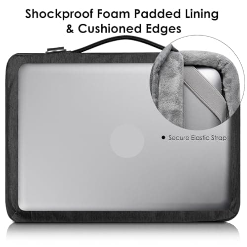 TECHGEAR 13 Inch Laptop Sleeve Case with Handle, Shoulder Strap & Pockets for MacBook Air/Pro 13, ASUS ZenBook, Samsung Galaxy Book, HP, Lenovo, Dell XPS 13, Acer Chromebook, Water-Resistant — view 5