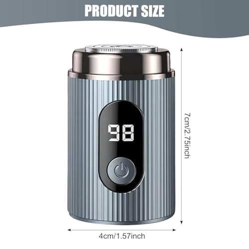 Homirty Mini Shavers for Men Electric Razor, Waterproof Shaving Machines, Mini Portable Electric Shaver, USB Rechargeable Waterproof Shaver with LED Display, Pocket Size Beard Trimmer for Home Car — view 2