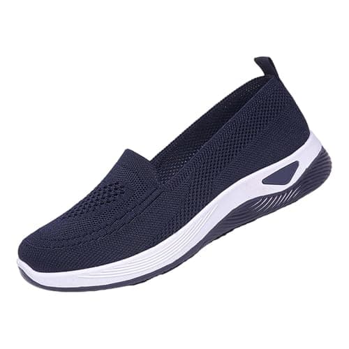 cfpqv Slip On Trainers Women's Orthopaedic Shoes Lightweight Mesh Sports Shoes Breathable Trainers Walking Shoes Gym Fitness Running Shoes Running Walking Road Running Shoes Bequme Slip-On Shoes Size — view 2