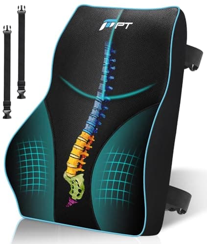 POOTACK Lumbar Support Cushion, Memory Foam Back Support Cushion