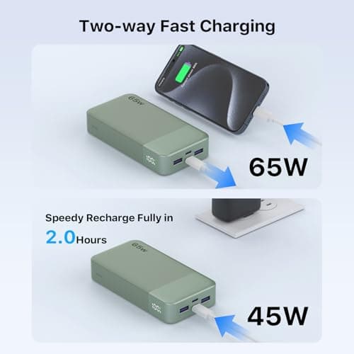 NOBIS Portable Charger 20000mAh 65W Power Bank Fast Charging — view 3