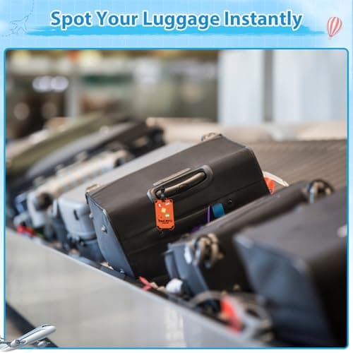 Alyvisun 4 Pcs Luggage Suitcase Tags with Waterproof ID Card, Dark Color — view 2