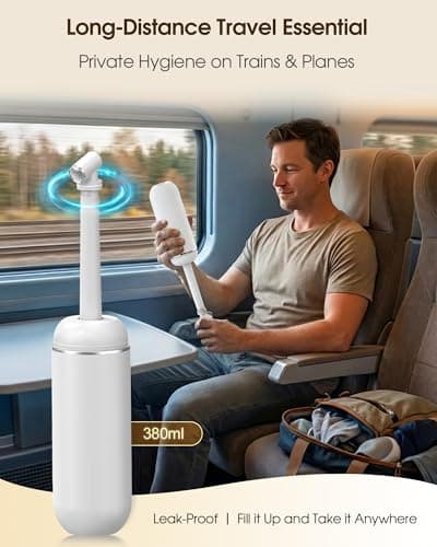Portable Bidet for Travel & Camping - Manual Squeeze Peri Bottle Handheld — view 2