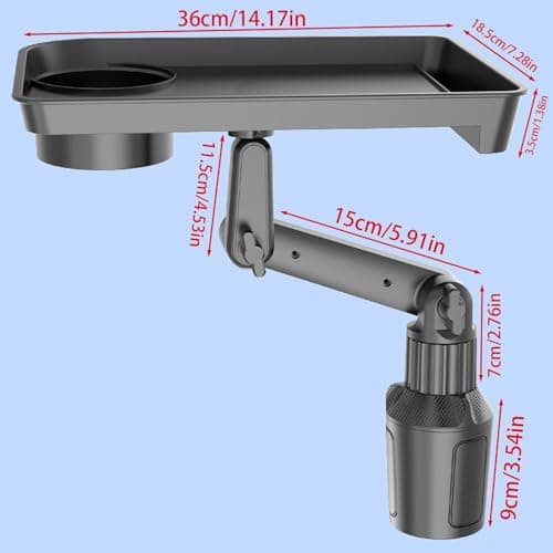 Cup Holder Food Tray Detachable Auto Drink Extender Table — view 5
