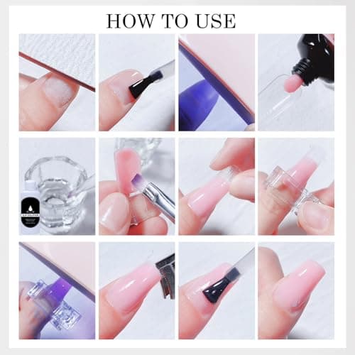 Uozonit Gel Extension Nail Kit - Professional Nail Gel Kit,Beauty Tools for Bridal Travel Salon Home Grooming Holiday Daily Party Spa Summer — view 4