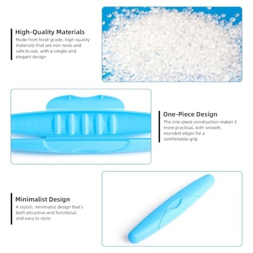 Cisixin 2 Pack Portable Travel Hiking Camping Toothbrush Case Packing Antibacterial Holder Case with Lid (Blue and Rose) — view 6