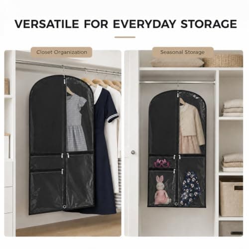 2 PCS Garment Bag for Suits Dress Cover Blazer Windbreaker Shirt — view 4