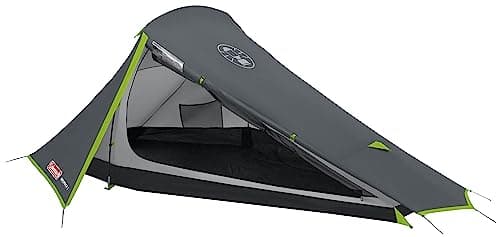Coleman Bedrock 2 Tent, a compact 2 man dome tent, a light 2 person camping and hiking tent, 100% water-proof, sewn in groundsheet, a compact and light trekking tent which can be put up quickly, Grey