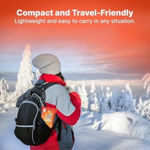 azark Unisex Disposable Hand Warmers, Up to 10 Hours Heat Instant Fast Heating Packs for Men & Women Portable Pocket Size, Ideal for Sports, Camping, Hiking, Travel, Skiing, Cold Weather (Pack of 10) — view 6