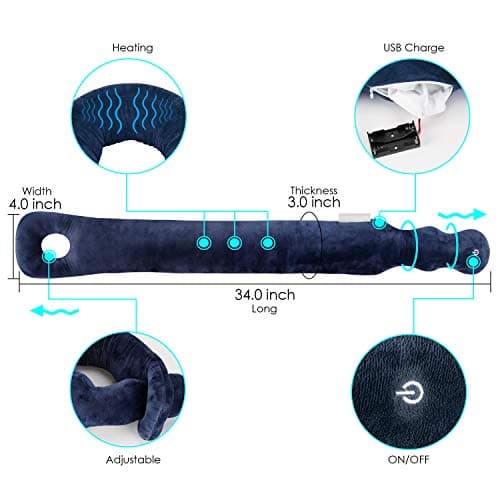 Travel Pillow with Vibration Function,Adjustable Massage Neck Pillow — view 2