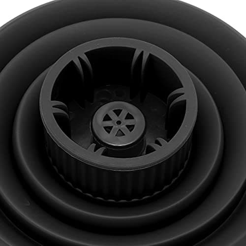 LUCKDANO Curl Adapter for Universal Collapsible Hair Dryer Diffuser | Travel-Friendly Folding Design | Advanced Silicone Material for Even Heat Distribution | Compatible with 1.6-2in Hair (Black) — view 5
