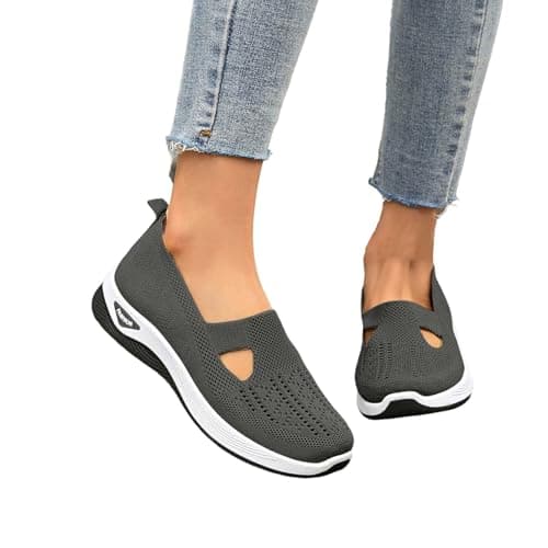 Women Orthopedic Casual Shoes Breathable Soft Sole Orthopedic Walking Shoes Women Orthopedic Walking Sneaker Lightweight Athletic Walking Shoes Lavender — view 2
