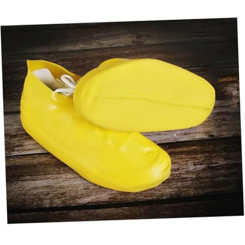 Waterproof Shoe Covers 1 Pair Latex Yellow for Outdoor Travel — view 5