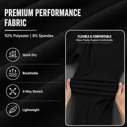 Fjquamitix Mens Cargo Trousers, Cargo Trousers for Men with Drawstring Waistband, Multi-Pocket Design, Outdoor Work Pants for Men Black — view 6