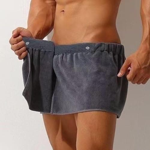 YumSur Quick Dry Microfibre Bath Wrap Around Body Towel for Men, Bathroom Pool Beach Spa Bathing Shower Cover Up Wrap Around Towel with Elasticated Band One Size — view 2