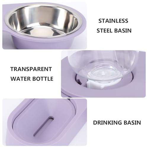 Rotatable Automatic PET Feeding Bowl and Purple with Split Design — view 3