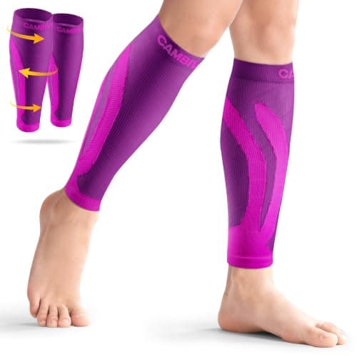 CAMBIVO Calf Compression Sleeves for Men & Women, 2 Pairs