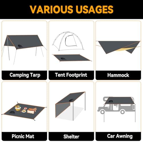 Waterproof TentFootprint Groundsheet,Ultralight Heavy-Duty Tarp for Camping — view 5