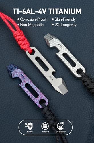 KEEPO LINK Titanium EDC Pry Bar with Bottle Opener, Wrench & Ruler, OLT03 — view 2