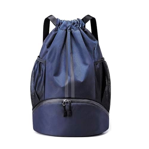 SJDOFU Drawstring Gym Bag, Drawstring Backpack with Shoes Compartment
