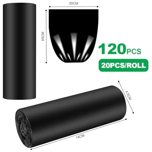 Flintronic Camping Toilet Bags, 120 PCS (6 Roll) Camping Toilet Liner Bags, Portable Toilet Bags, Waterproof Camp Trash Bags for Camping, Hiking, Travel, Kitchen, Home — view 2