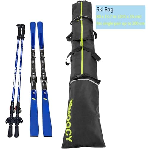 MOPHOEXII MOOCY Ski Bag,Ski Bags for Air Travel,Unpadded Snow Ski Bags Fit Skis Up to 200cm,Ski Carrying Bag for Adults, and Children — view 2